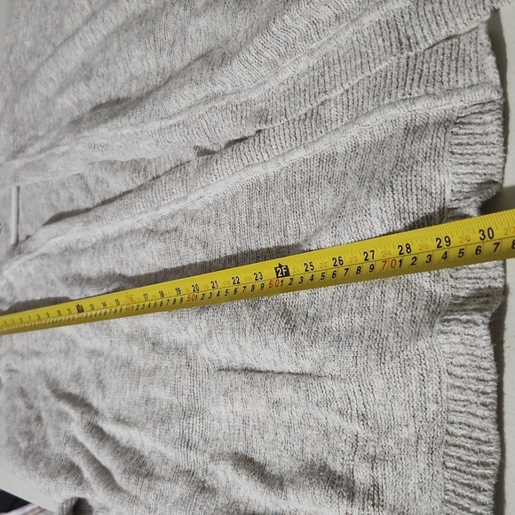 Pure Jill Cardigan Womens Size XL Petite Open Long Sweater Gray White Heather - Picture 7 of 9